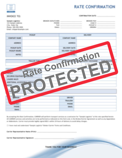 Rate Confirmation Template