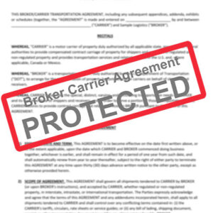 Broker Carrier Agreement